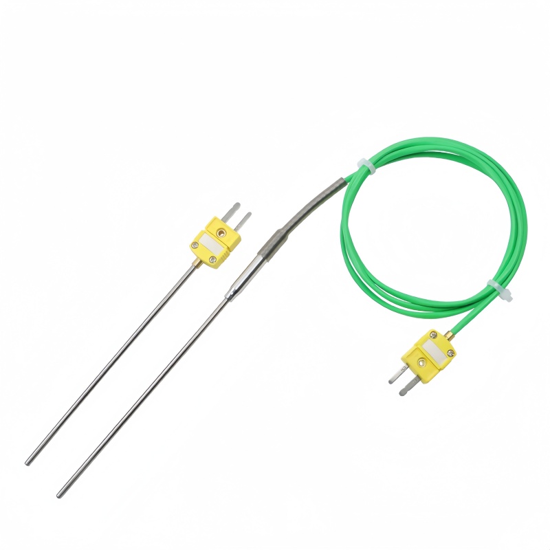 Sonda de termopar tipo K com isolamento mineral até 1000°C para monitorização de fornos