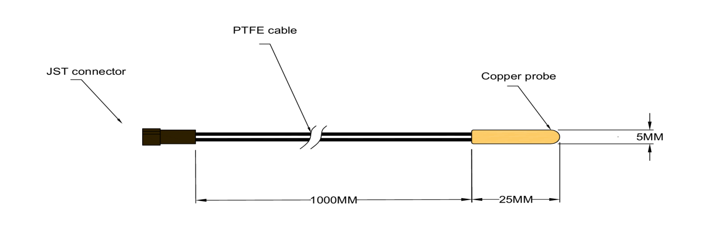 NTC 5Sonda de sensor de temperatura com termístor de kΩ para HVAC