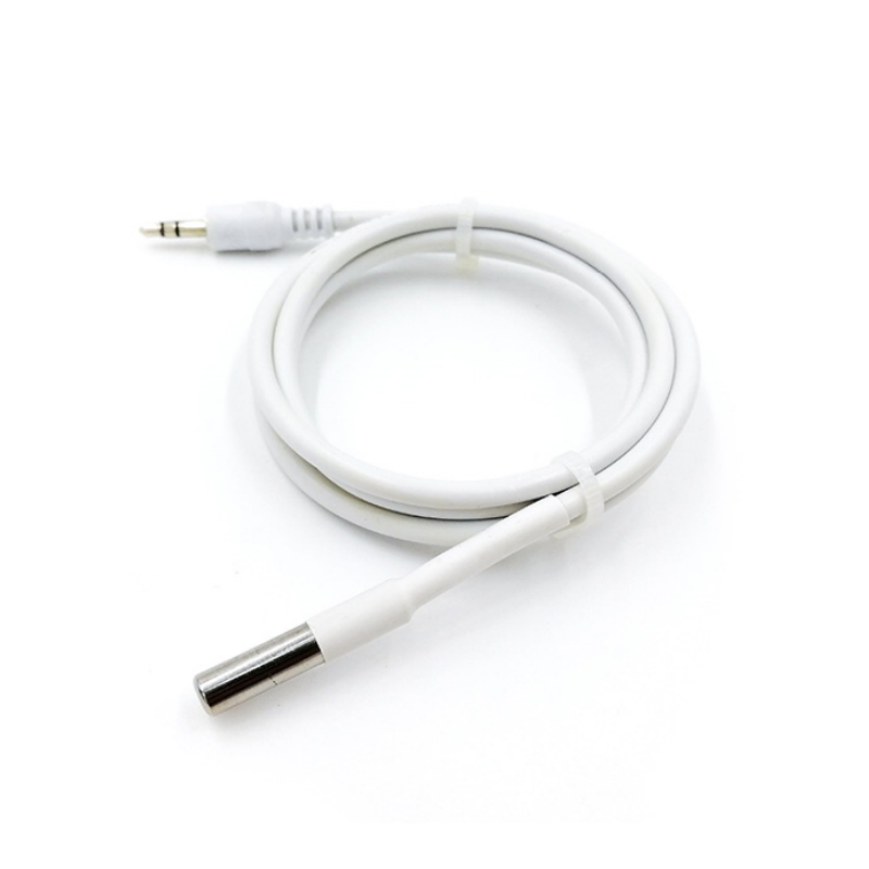 Sensor de temperatura com termístor NTC 10kΩ — Invólucro SS304, Conector jack 3.5mm