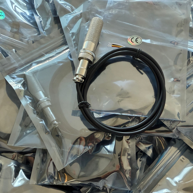 Sensor de temperatura e humidade SHT31 — Filtro sinterizado, Conector RJ45