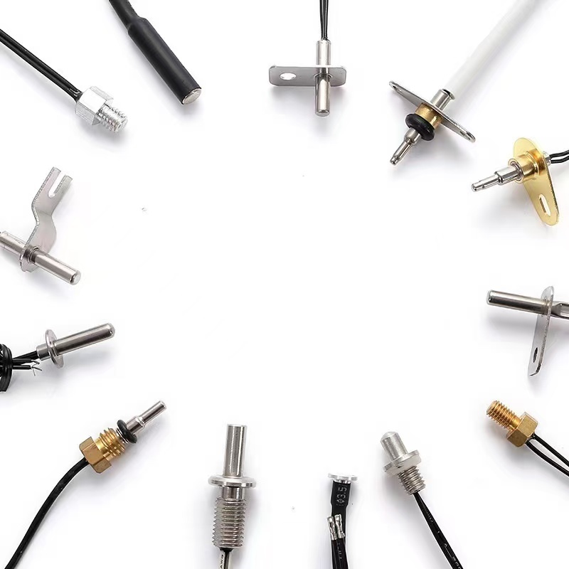 ManFri sondas de temperatura em aço inoxidável, com rosca, flange e montagem por terminal