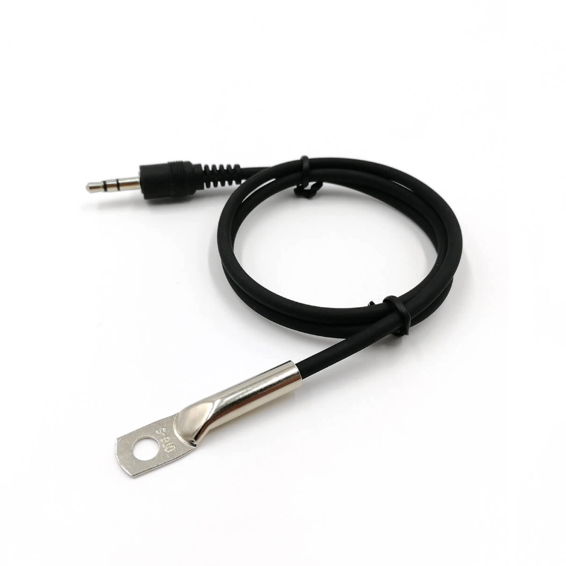 Sensor digital de temperatura DS18B20 — Terminal de anel, Conector 2.5mm, Cabo XLPE