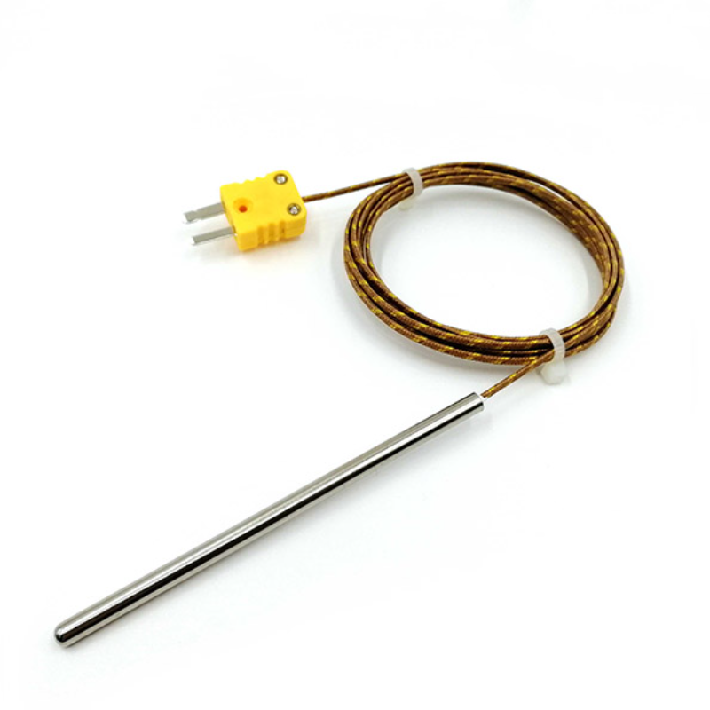 Termopar do tipo K para altas temperaturas com sonda cilíndrica