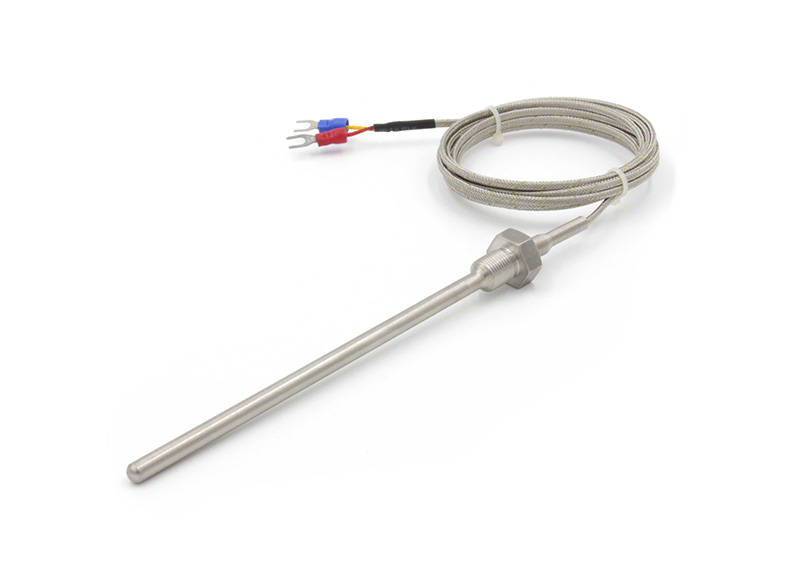 Sensor de temperatura RTD PT100 com suporte roscado M10 para sistemas HVAC