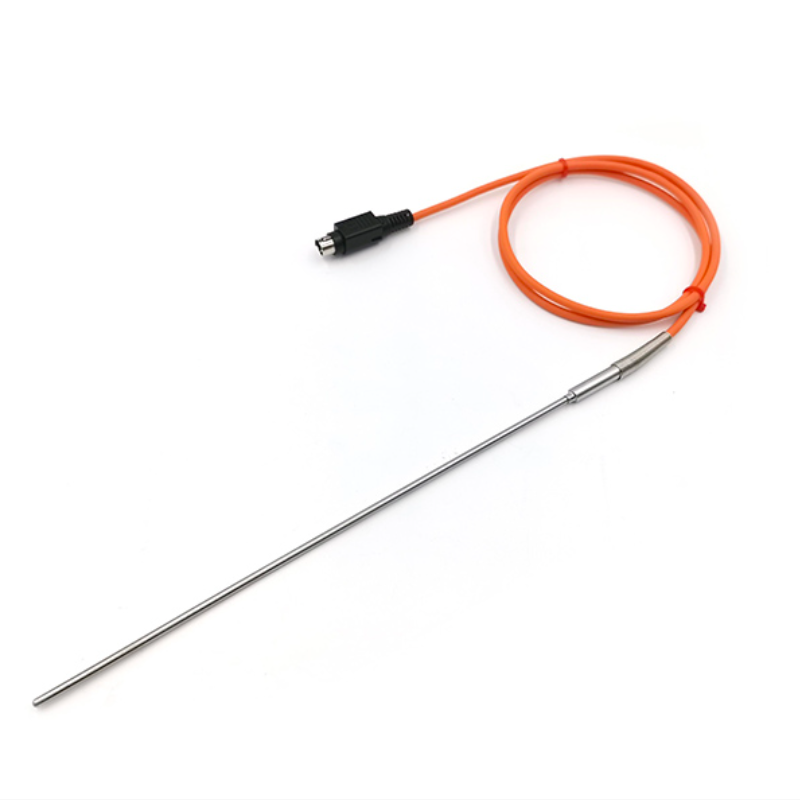 Sonda de termopar tipo K com cabo de aço inoxidável e cabo com mola