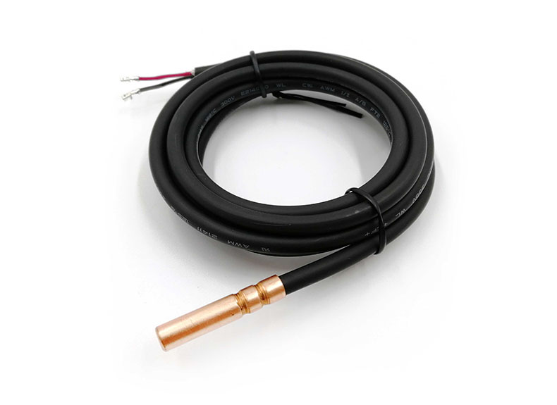 Sonda de temperatura à prova de água «NTC» com caixa em cobre