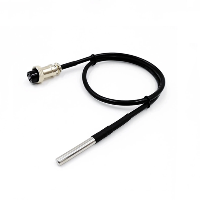 Sensor digital de temperatura DS18B20 OD6×50mm — Impermeável, Utilização industrial, Conector GX12
